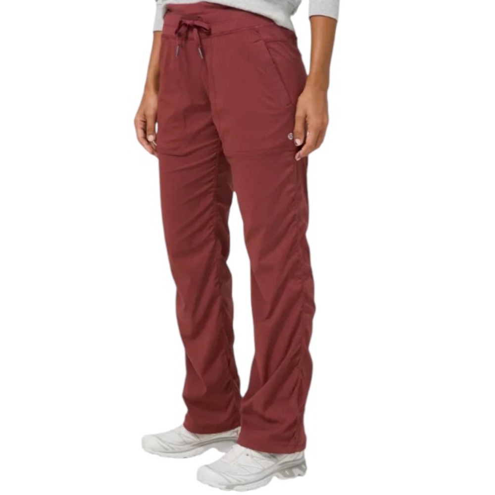 NEW Lululemon Dance Studio MR Burgundy Pants Size 12